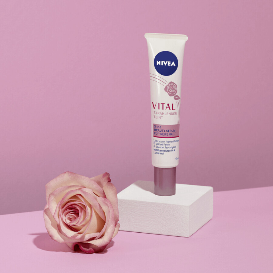 Nivea Vital Radiant Skin, ser de frumusețe 3 în 1, piele matură, 40 ml