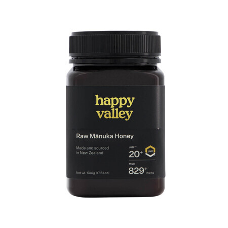 Happy Valley, Manuka UMF 20+ honing, 500 g