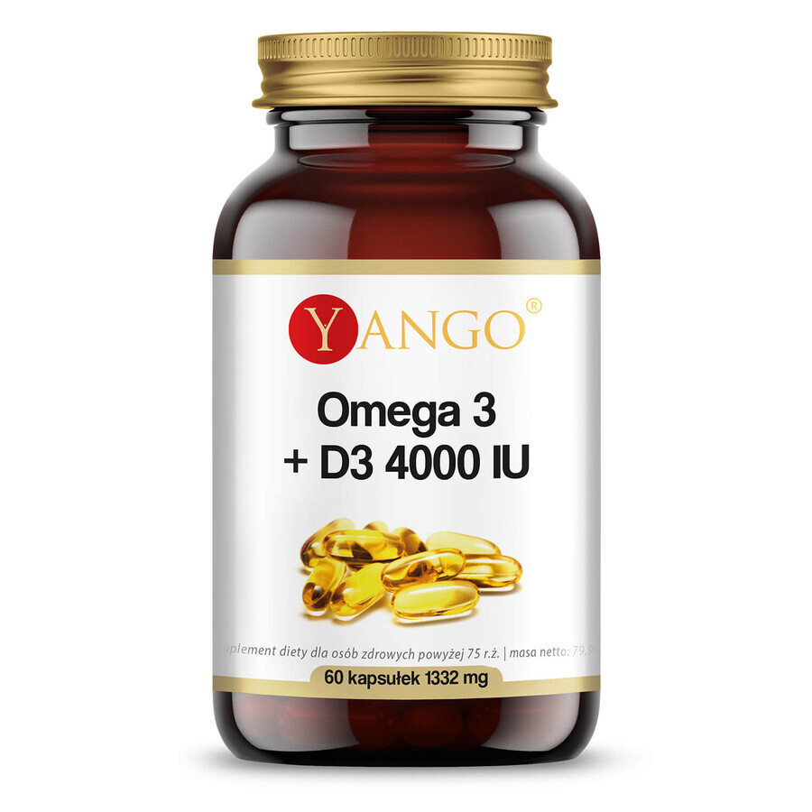 Yango Omega 3 + D3 4000 IU, 60 capsules