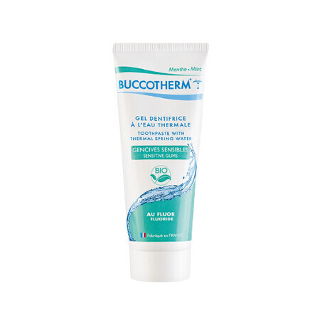 Biologische tandpasta voor gevoelig tandvlees met muntsmaak, met fluoride, 75 ml, Buccotherm