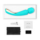 Lelo Smart Wand 2 Medium Ocean Blue, volledige lichaamsmassager, medium, blauw