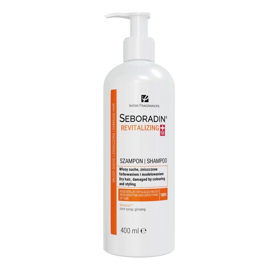 Seboradin Revitalizing, revitalizing shampoo for dry hair damaged by coloring and styling, 400 ml