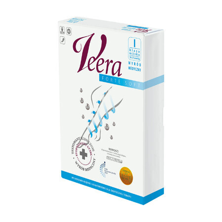 Veera Forte, korte compressie kniekousen, 1e compressieklasse, gesloten tenen, maat 3, karamel