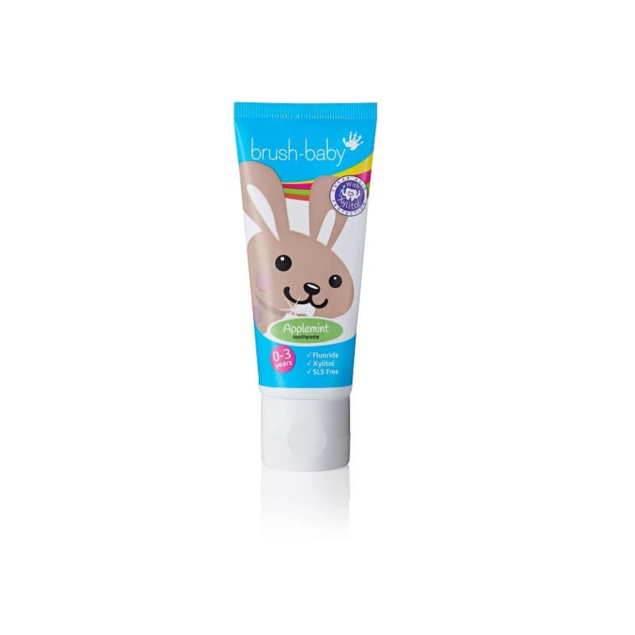 Tandpasta met munt en appel 0-3 jaar, 50 ml, Brush Baby