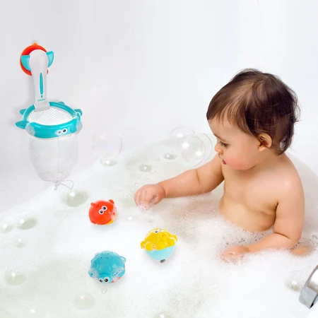 Ackuku, bath toys with filter / basket, from 1 year, 1 pc
