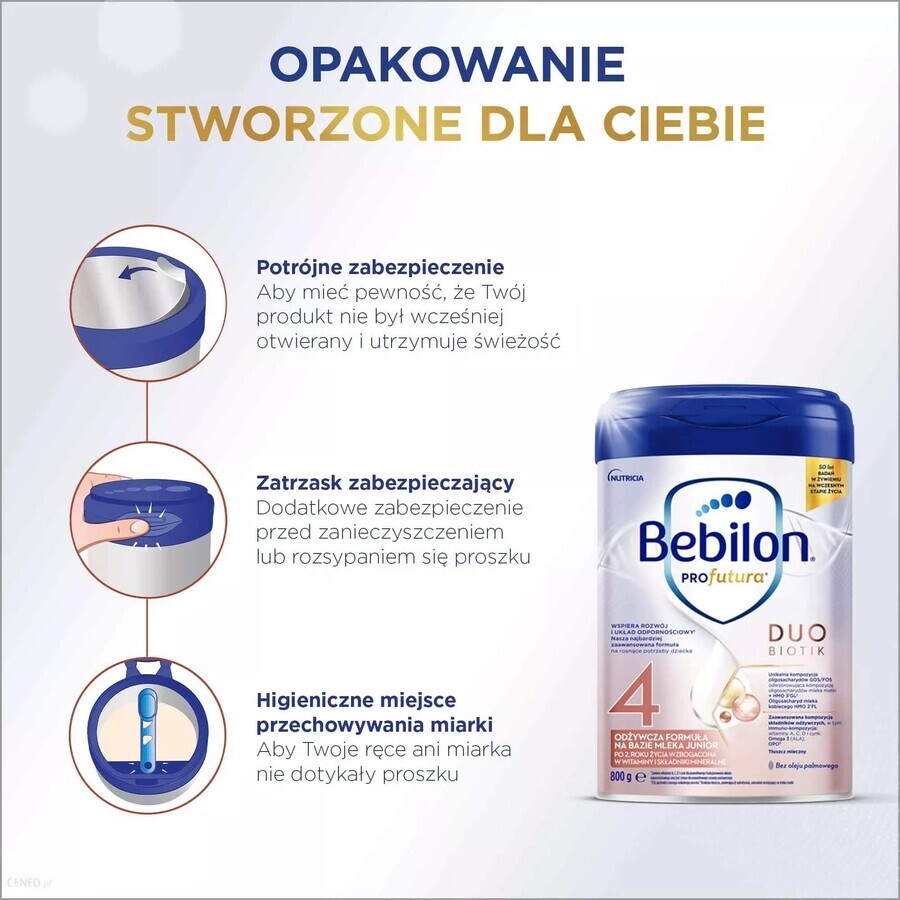 Bebilon Profutura DuoBiotik 4, nutritional formula based on milk, after 2 years, 800 g