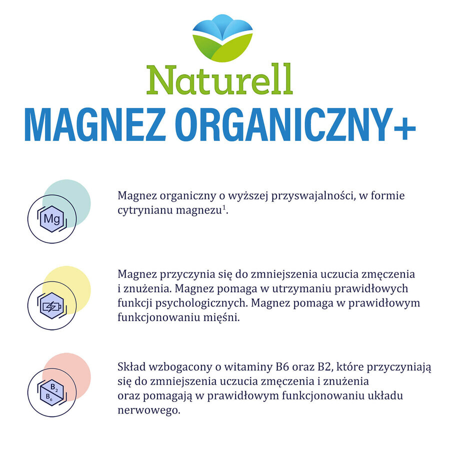 Naturell Organisch Magnesium+, 50 capsules