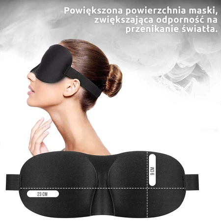 Waya 3D Comfort, slaapblinddoek, zwart, 1 stuk 