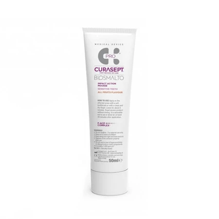 Sensitive Toothpaste Biosmalto Mousse, 50 ml, Curasept