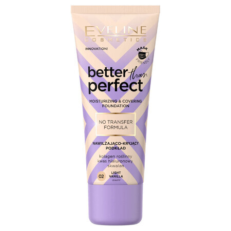 Eveline Cosmetics Better Than Perfect, moisturizing and covering foundation, no. 02, light vanilla, 30 ml