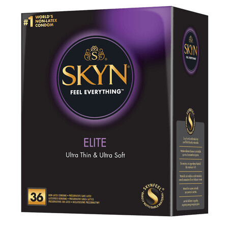 Unimil Skyn Elite, Nicht-Latex-Kondome, ultra-dünn, 36 Stück