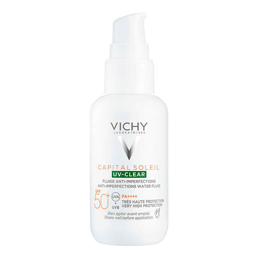 Vichy Capital Soleil UV-Clear, fluide contre les imperfections, SPF 50+, 40 ml