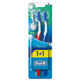 Oral-B, tandenborstel, 3D White Fresh, 40 Medium, 2 stuks