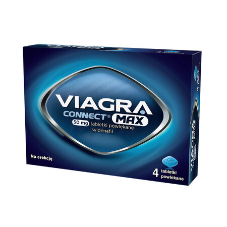 Viagra Connect Max 50 mg, 4 filmomhulde tabletten