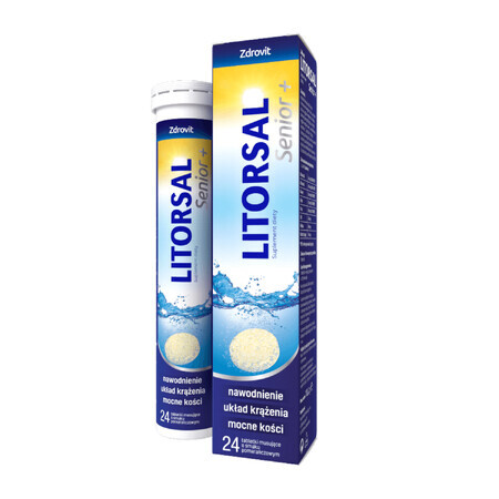 Crushed Litorsal Senior+, orange flavor, 24 effervescent tablets