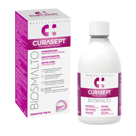 Curasept Biosmalto, mondwater, alcoholvrij, Sensitive, 300 ml