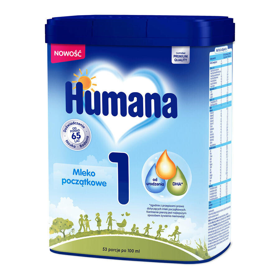 Humana 1, zuigelingenmelk voor baby's vanaf de geboorte, 750 g