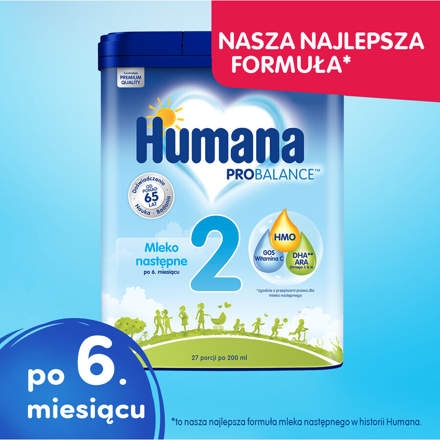 Humana ProBalance 2, opvolgmelk, na 6 maanden, 750 g