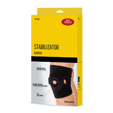 Ms Teresa, knie stabilisator PT 0333, zwart, maat S/M, 1 stuk