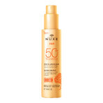 Nuxe Sun, loțiune bronzantă pentru față și corp, spray, SPF 50, 150 ml + gel de duș after-sun, 100 ml gratuit