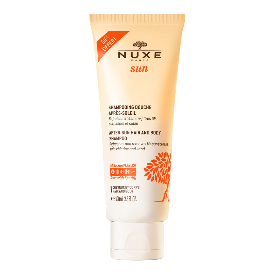 Nuxe Sun, loțiune bronzantă pentru față și corp, spray, SPF 50, 150 ml + gel de duș after-sun, 100 ml gratuit