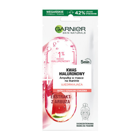 Garnier Skin Naturals, fiala rassodante in tessuto, acido ialuronico e anguria, 15 g