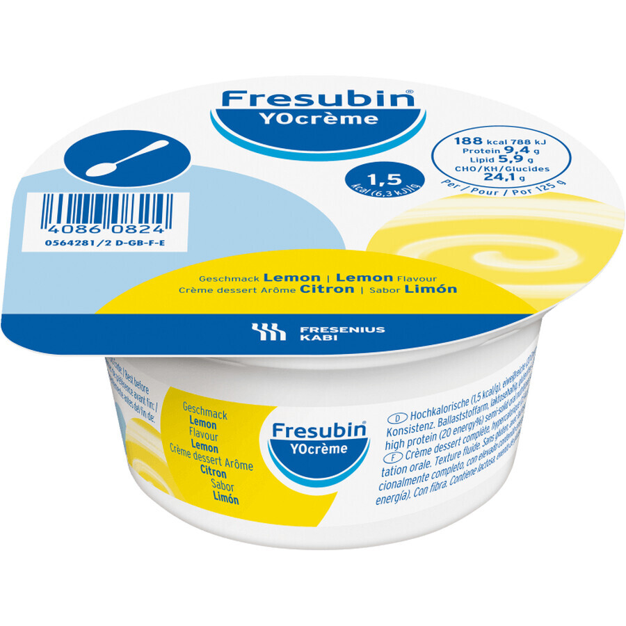 Fresubin YOcreme, goût citron, 4 x 125 g