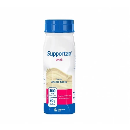 Supportan Drink, voedingspreparaat, ananas- en kokossmaak, 4 x 200 ml