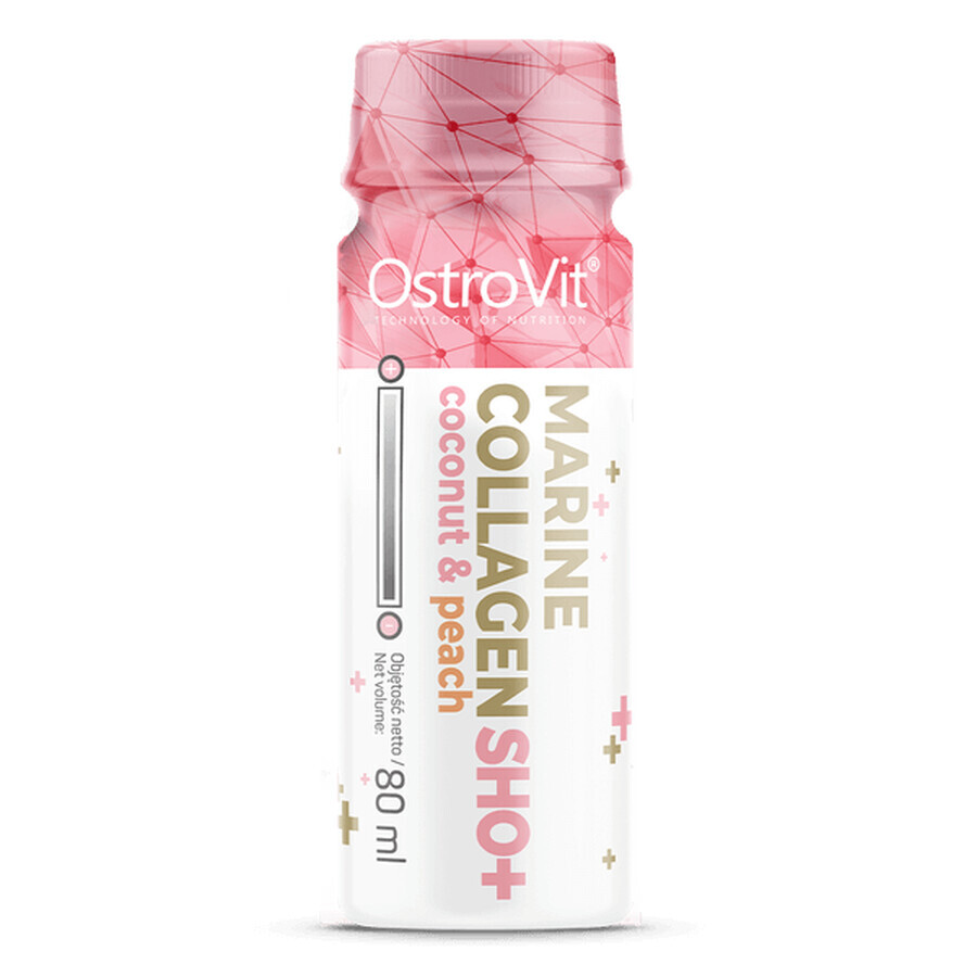 OstroVit Marine Collagen Shot, coconut and peach flavor, 80 ml