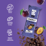 BeRAW! Energie, energiereep, pruim, pure chocolade, 40 g