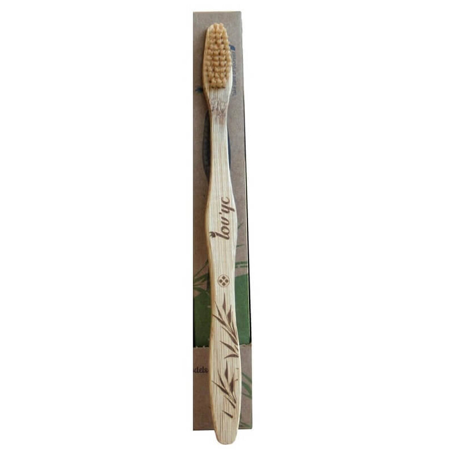 Brosse à dents avec corps en bambou biodégradable, LovYC