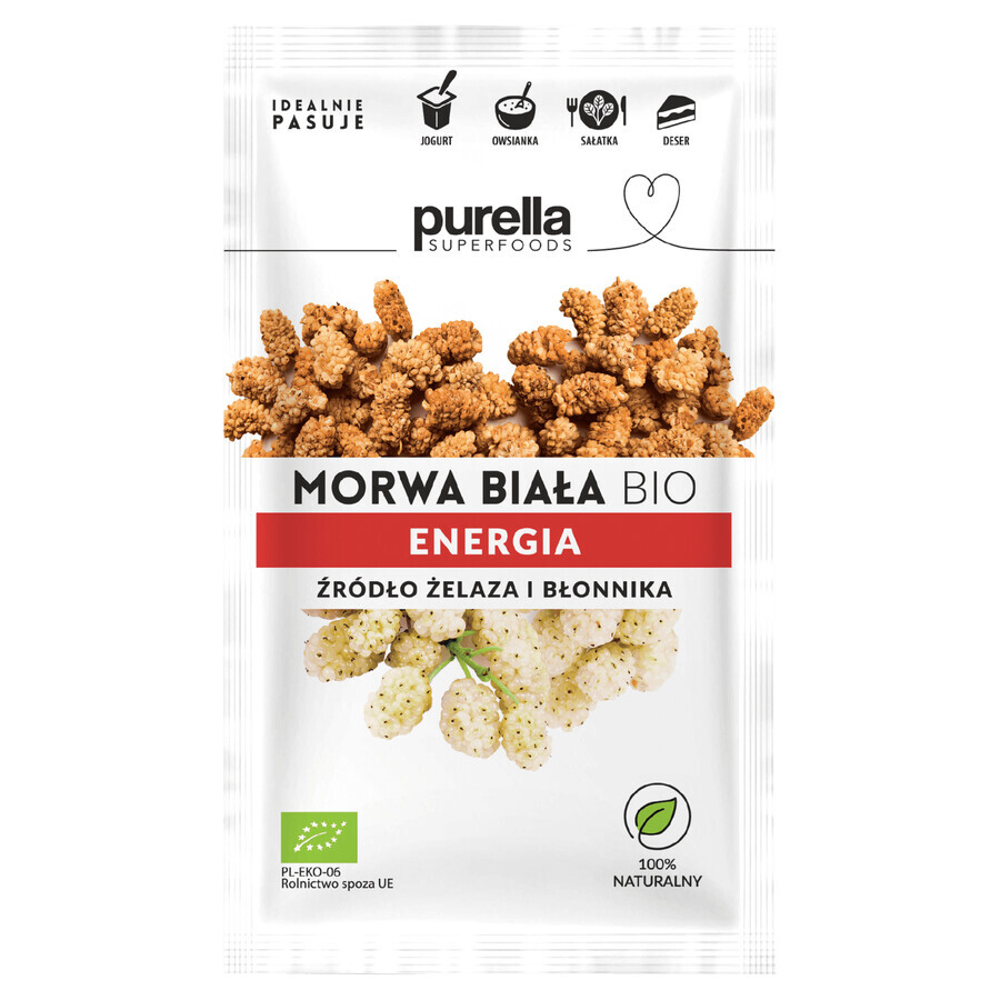 Purella Superfoods Weiße Maulbeere Bio, Trockenfrüchte, 45 g