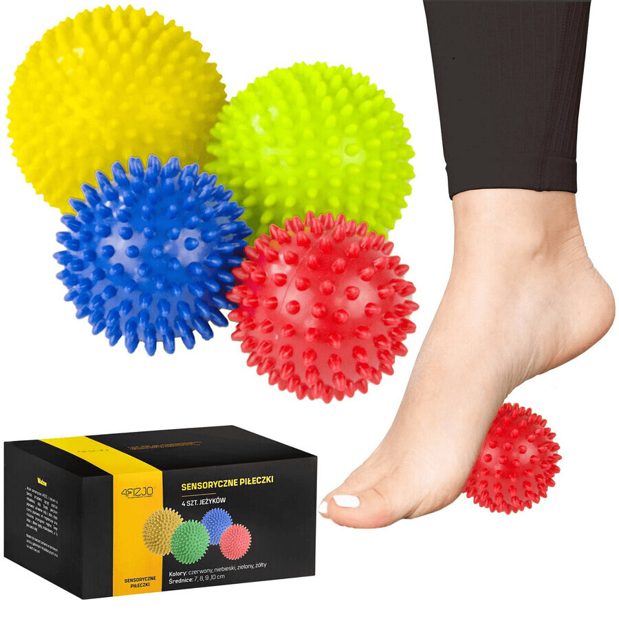 4Fizjo, set of massage balls with tips, 4 pieces