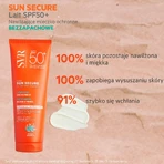 SVR Sun Secure, lapte protector hidratant, fără parfum, pentru întreaga familie, SPF 50+, 250 ml