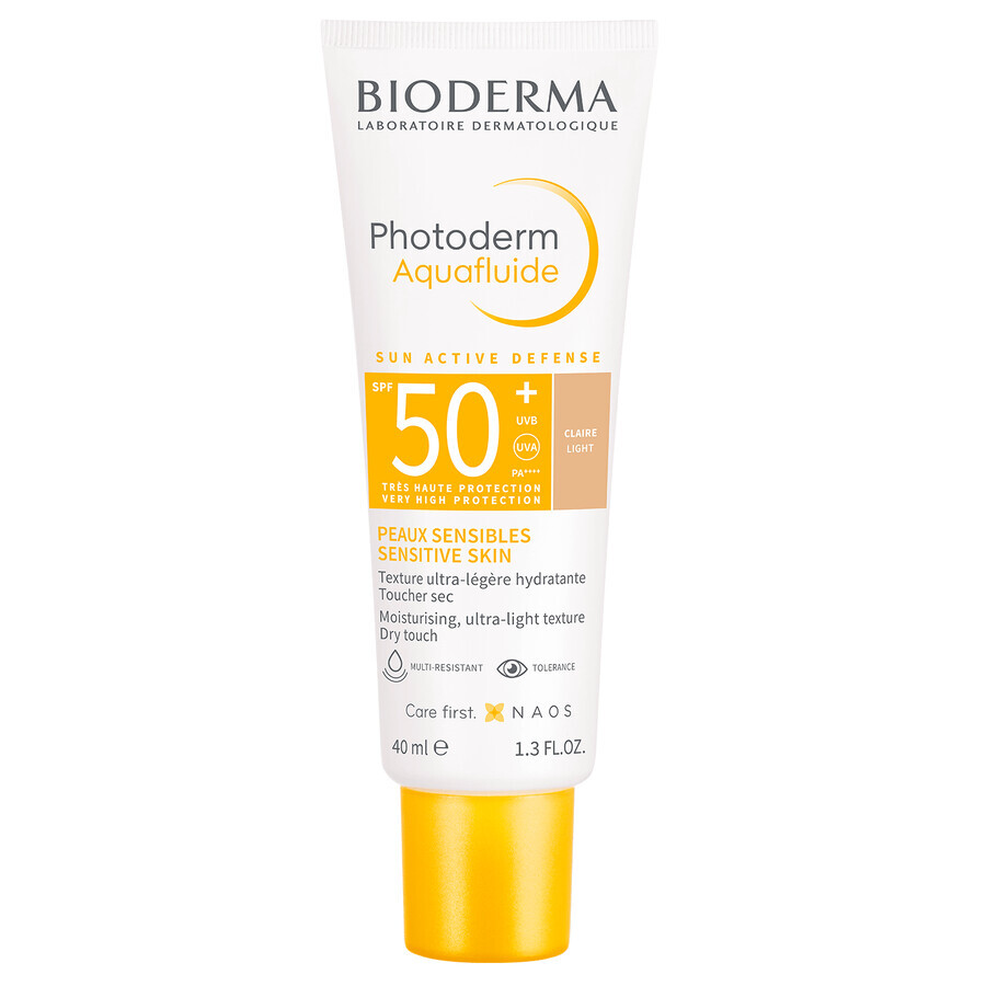 Bioderma Photoderm Aquafluide, ultralichte zonnebrandcrème voor de normale huid, licht, SPF 50+, 40 ml