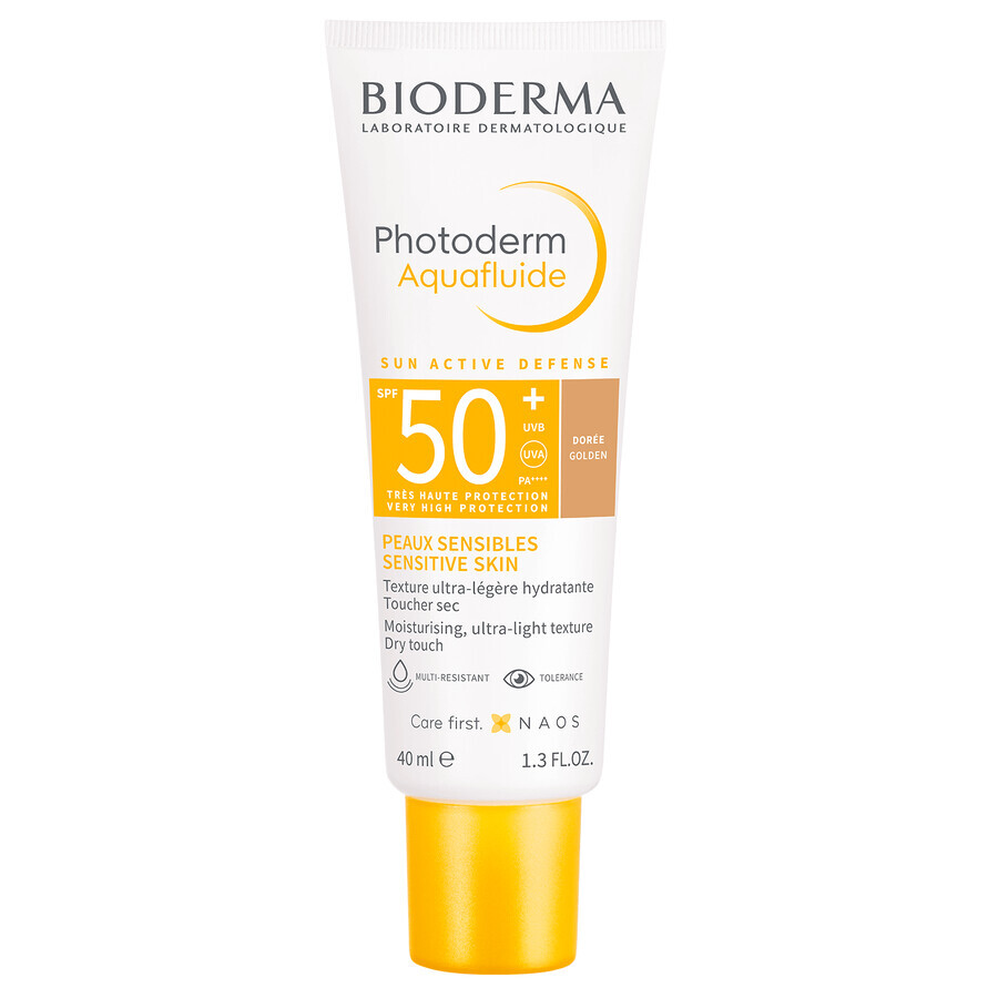 Bioderma Photoderm Aquafluide, ultralichte zonnebrandcrème voor de normale huid, donker, SPF 50+, 40 ml