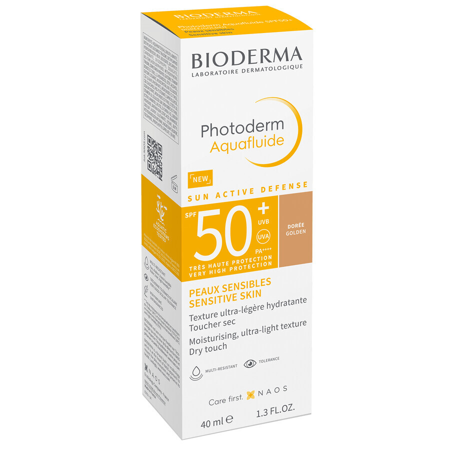 Bioderma Photoderm Aquafluide, ultralichte zonnebrandcrème voor de normale huid, donker, SPF 50+, 40 ml