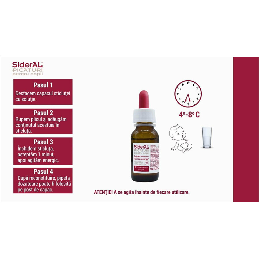 SiderAL kinderdruppels, flesje 30 ml + zakje 1,9 gram, Solacium Pharma