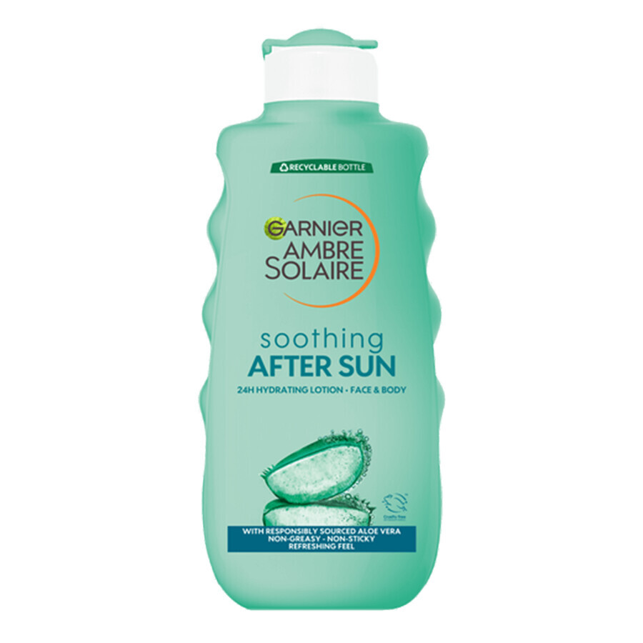 Garnier Ambre Solaire, lozione idratante doposole con aloe vera, 200 ml