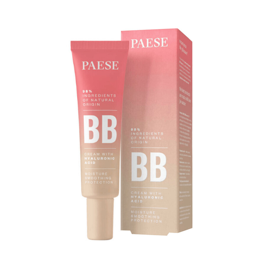 Paese BB Cream met Hyaluronzuur, natuurlijke BB cream, nr. 01 Ivory, 30 ml