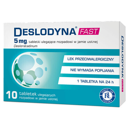 Deslodyna Fast 5 mg, 10 orale disintegrerende tabletten