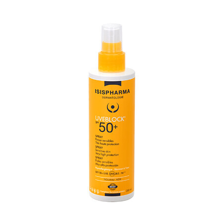 IsisPharma Uveblock, spray protector, SPF 50+, 200 ml