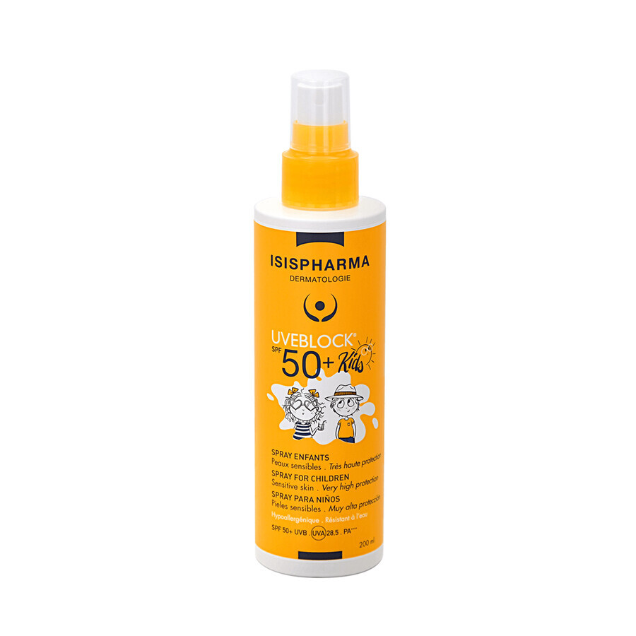 IsisPharma Uveblock Kids, beschermende spray voor kinderen, SPF 50+, 200 ml