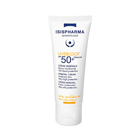 IsisPharma Uveblock, crème minérale colorante protectrice, SPF 50+, 40 ml