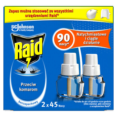 Raid kit, muggenwerend insecticide, reserve, 2 x 27 ml