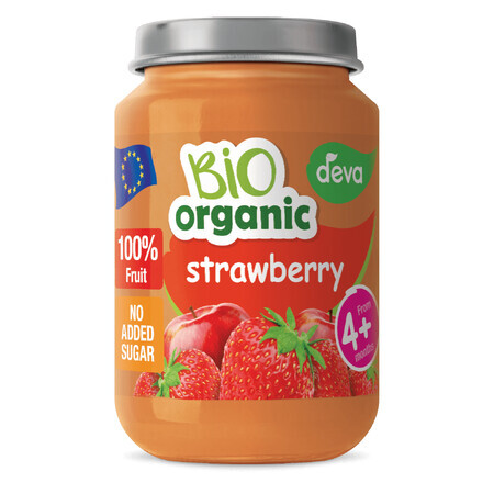 Deva Bio fruit dessert, aardbei, na 4 maanden, 190 g