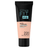 Maybelline Fit Me! Matte en Poreless, matterende foundation, Nr. 220, Beige naturel, 30 ml