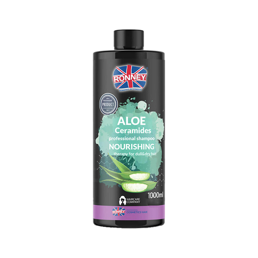 Ronney Aloe Ceramides, moisturizing shampoo for dry and dull hair, 1000 ml