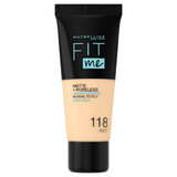 Maybelline Fit Me! Matte and Poreless, mattifying foundation, No. 118, Nude, 30 ml