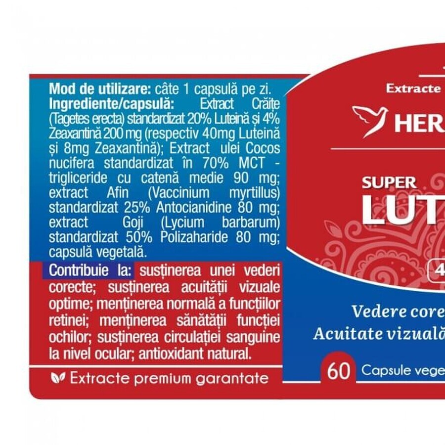 Herbagetica Super Lutéine Zéaxanthine x 60cps